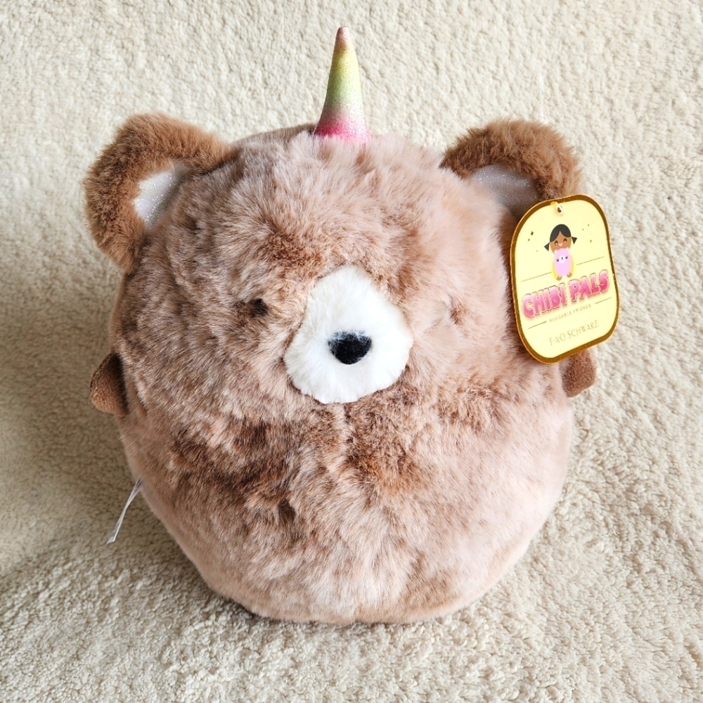 NWT FAO Schwarz 10" Chibi Bearicorn kids Toy Plush